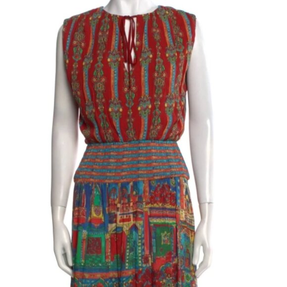 NWOT Alice + Olivia Lorelle Havana Town Voile Maxi Dress XS $485 - Picture 2 of 4